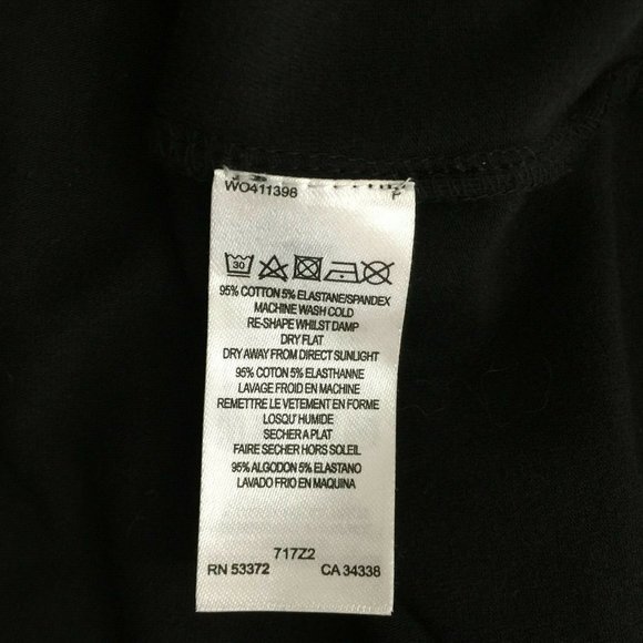 NWT French Connection Tommy Plains Jersey Dress Black Sheath Womens 12 Stretchy - Picture 9 of 9